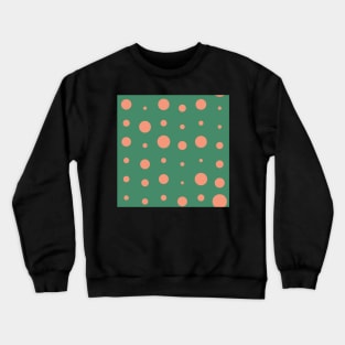 Green Pink Polka Dots Random Seamless Repeat Pattern Crewneck Sweatshirt